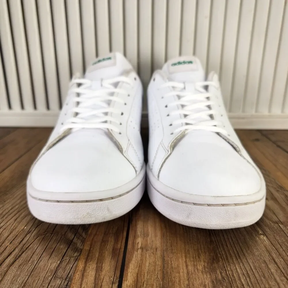 Adidas Advantage Sportswear Mens Sz 9.5 White Green Leather Tennis Shoes GZ5300